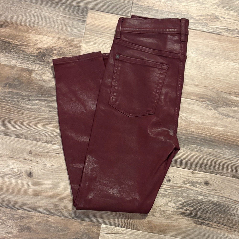 7 For All Mankind Deep Red Skinny Pants